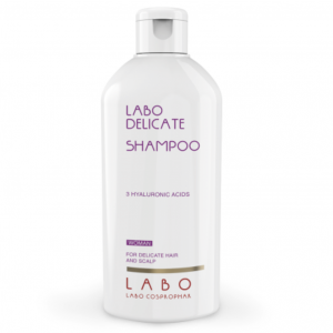 LABO DELICATE šampūnas jautriai galvos odai su 3 HA rūgštimis MOTERIMS/VYRAMS, 200 ml